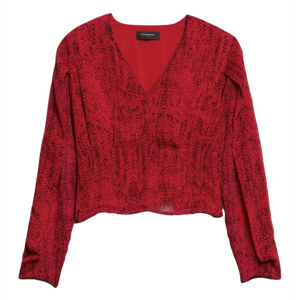 Draped-Sleeve Top
